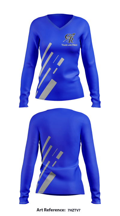 Central Track & Field 48819342 Women's Long Sleeve V-neck Shirt - 4
