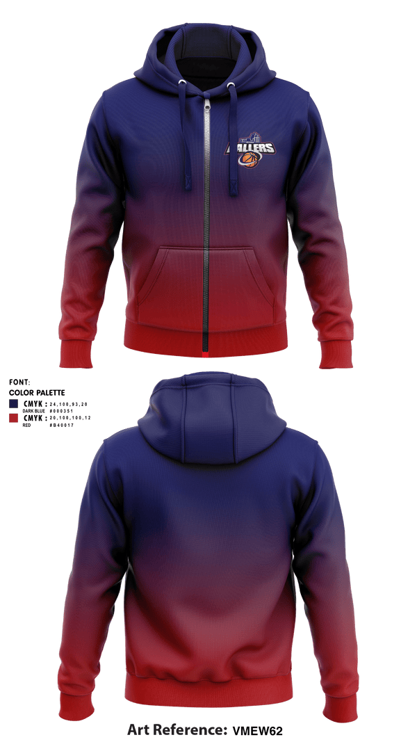 Zip Hoodie, Ballers Basketball, Men's Basketball, Teamtime, Team time, sublimation, custom sports apparel, team uniforms, spirit wear, spiritwear, sports uniforms, custom shirts, team store, custom team store, fundraiser sports, apparel fundraiser