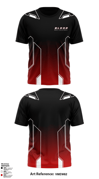 Short Sleeve Performance Shirt, Blood, Men's Volleyball, Teamtime, Team time, sublimation, custom sports apparel, team uniforms, spirit wear, spiritwear, sports uniforms, custom shirts, team store, custom team store, fundraiser sports, apparel fundraiser