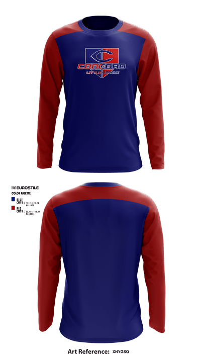 Concord Little League 2205612 Long Sleeve Performance Shirt - 1