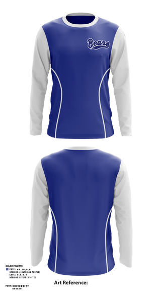 Long Sleeve Performance Shirt, Tahoma bears, Football, Teamtime, Team time, sublimation, custom sports apparel, team uniforms, spirit wear, spiritwear, sports uniforms, custom shirts, team store, custom team store, fundraiser sports, apparel fundraiser