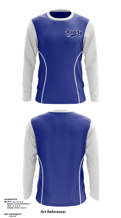 Tahoma bears 13961667 Long Sleeve Performance Shirt - 1