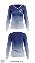 Jemison High School Tennis 98193156 Women's Long Sleeve V-neck Shirt - 1