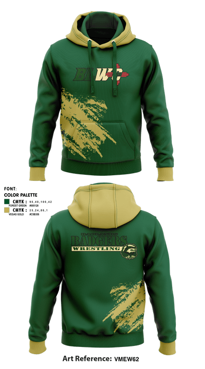 Badlands Badgers Wrestling Club 25990091 Hoodie - 1
