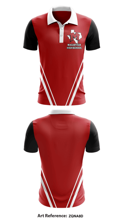 MacArthur High School 17065944 Short Sleeve Performance Polo - 1