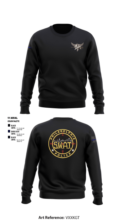 Philadelphia Police SWAT 84956404 Crew Neck Sweatshirt - 1