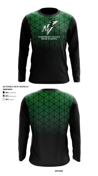 Northern Valley High School Basketball 74089992 Long Sleeve Shooting Shirt - 1