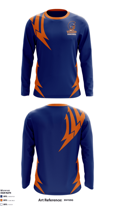 Virginia State Trojans 14558954 Long Sleeve Performance Shirt - 1