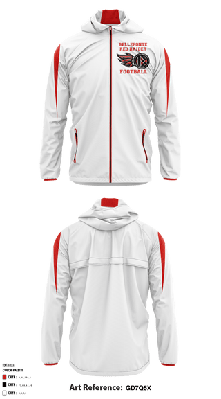 Windbreaker, Bellefonte Youth Football And Cheerleading, Football, Teamtime, Team time, sublimation, custom sports apparel, team uniforms, spirit wear, spiritwear, sports uniforms, custom shirts, team store, custom team store, fundraiser sports, apparel fundraiser