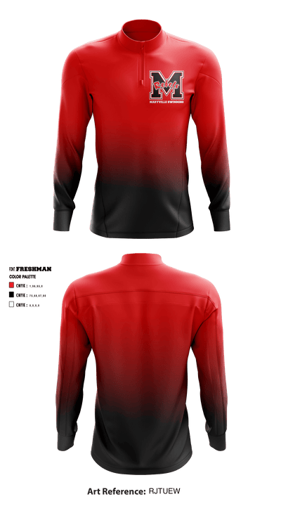 Maryville High School Swimming 87704742 Quarter Zip Jacket - 1