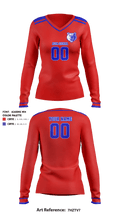 Alta Sierra Intermediate School Volleyball 73352215 Women's Long Sleeve V-neck Shirt - 1