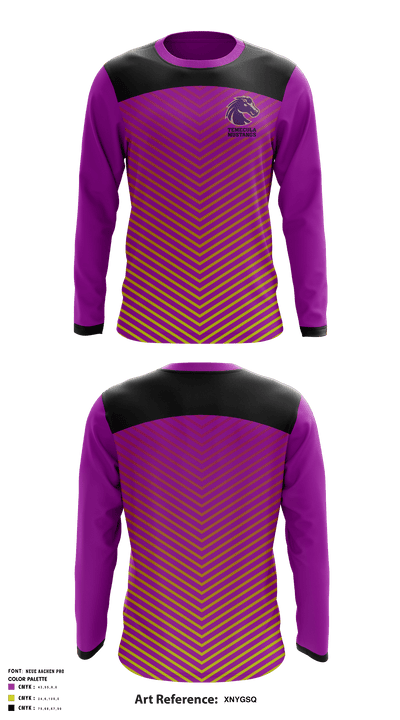 Temecula Mustangs 81044733 Long Sleeve Performance Shirt - 1