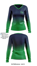 Leesville Road High School Tennis 89000735 Women's Long Sleeve V-neck Shirt - 1
