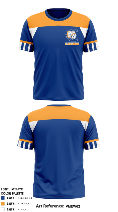 Clairemont High School Field Hockey 33001144 Short Sleeve Performance Shirt - 1