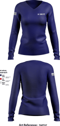 A-Shift 24466826 Women's Long Sleeve V-neck Shirt - 1