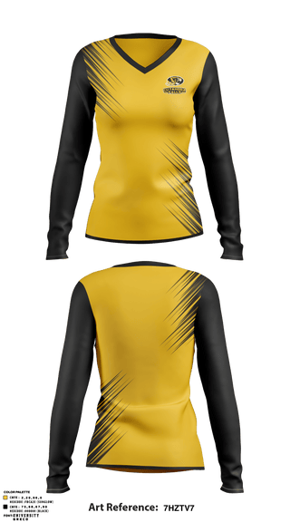 Women's Long Sleeve Vneck Shirt, Cuyahoga Falls High School Softball, Softball, Teamtime, Team time, sublimation, custom sports apparel, team uniforms, spirit wear, spiritwear, sports uniforms, custom shirts, team store, custom team store, fundraiser sports, apparel fundraiser