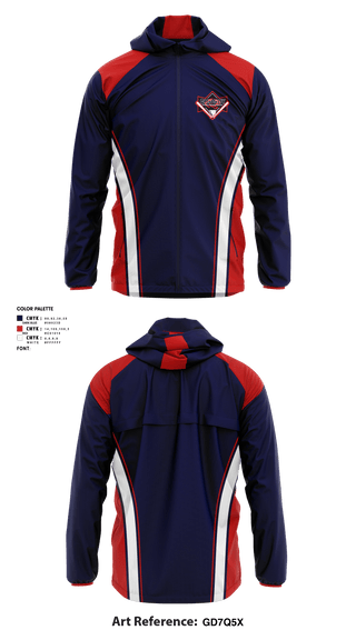 Windbreaker, Crosby Sports Association, Baseball, Teamtime, Team time, sublimation, custom sports apparel, team uniforms, spirit wear, spiritwear, sports uniforms, custom shirts, team store, custom team store, fundraiser sports, apparel fundraiser