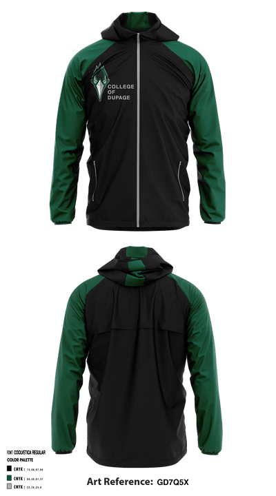 College of DuPage Alumni 35400336 Windbreaker - 2