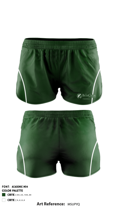 The Bear Creek Upper School Tennis 70605798 Women's Shorts - 2