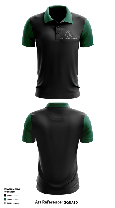 College of DuPage Alumni 35400336 Short Sleeve Performance Polo - 3