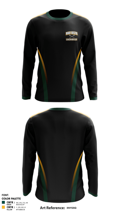 Mar Vista lacrosse 64018254 Long Sleeve Performance Shirt - 7