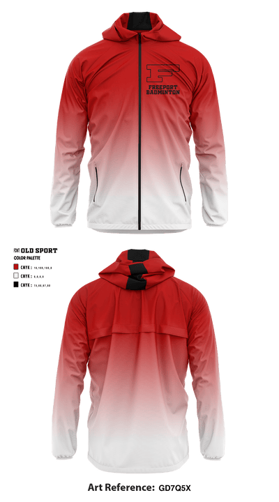 Freeport High School Badminton 65424320 Windbreaker - 1