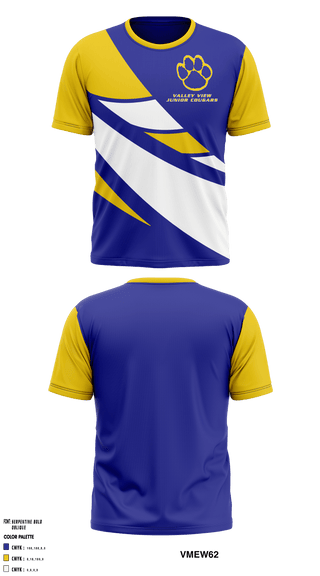 Short Sleeve Performance Shirt, Valley View Junior Cougars, School Spirit Store, Teamtime, Team time, sublimation, custom sports apparel, team uniforms, spirit wear, spiritwear, sports uniforms, custom shirts, team store, custom team store, fundraiser sports, apparel fundraiser