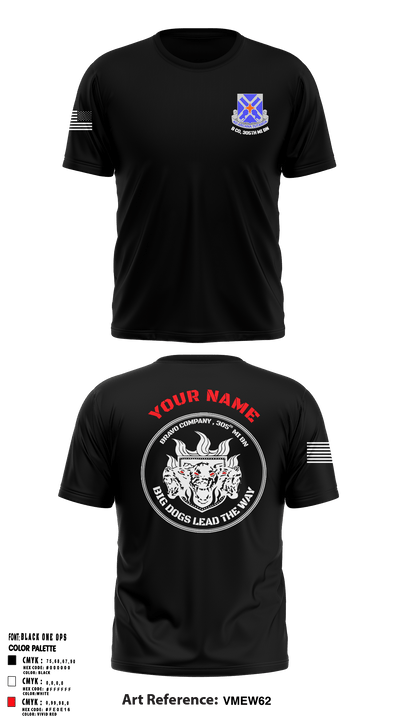 Bravo, 305th MI BN 32687381 Short Sleeve Performance Shirt - 2