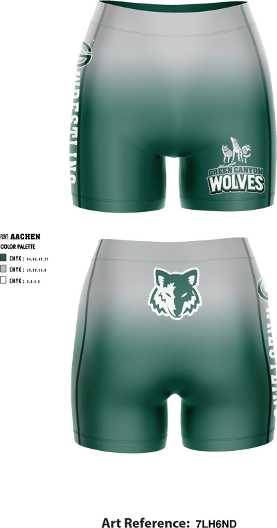 Green Canyon High School Wrestling 54384005 Compression Shorts - 1
