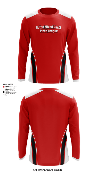 Acton Mixed Rec 3 Pitch League 8420704 Long Sleeve Performance Shirt - 1