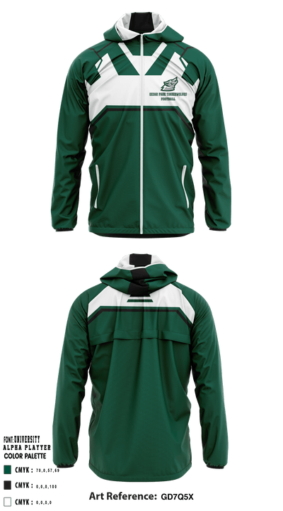 Cedar Park Timberwolves 13556335 Windbreaker - 2