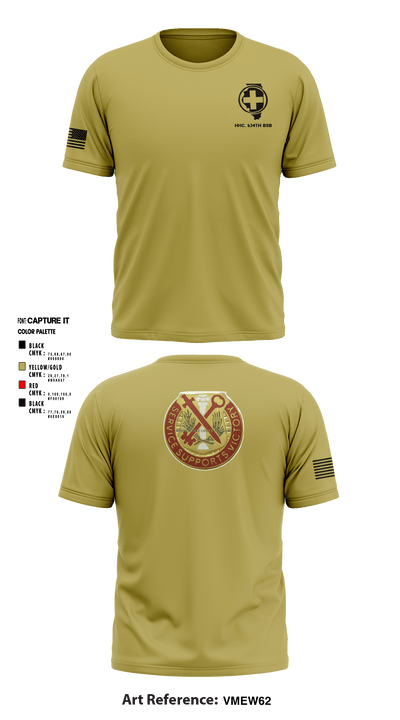 HHC 634th BSB 93326956 Short Sleeve Performance Shirt - 4