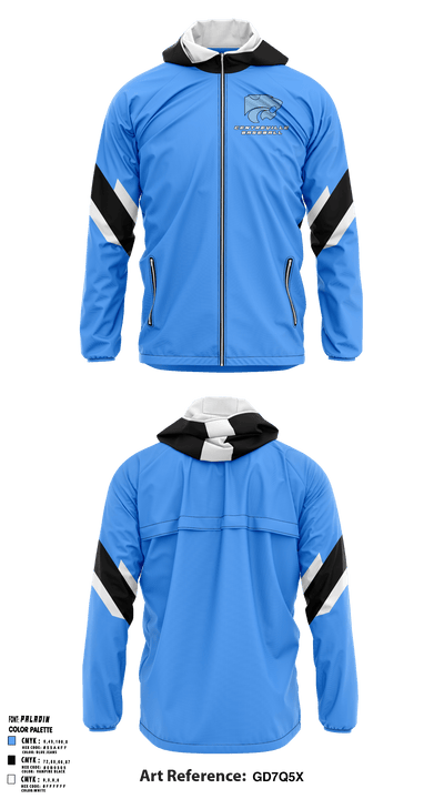 Centreville High School Baseball 91599231 Windbreaker - 1