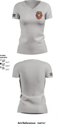 FD13 35458773 Women's Short Sleeve V-neck Shirt - 1