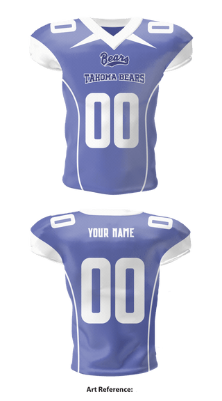 Football Jersey, Tahoma bears, Football, Teamtime, Team time, sublimation, custom sports apparel, team uniforms, spirit wear, spiritwear, sports uniforms, custom shirts, team store, custom team store, fundraiser sports, apparel fundraiser