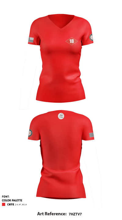 NMCB 18 77827271 Women's Short Sleeve V-neck Shirt - 1