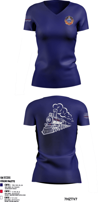 Women's Short Sleeve Vneck Shirt, , Fire Department, Teamtime, Team time, sublimation, custom sports apparel, team uniforms, spirit wear, spiritwear, sports uniforms, custom shirts, team store, custom team store, fundraiser sports, apparel fundraiser