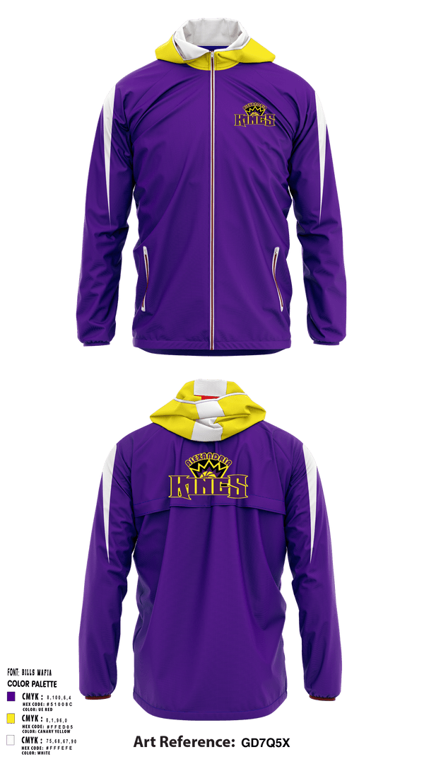 Windbreaker, Alexandria Kings Basketball, Men's Basketball, Teamtime, Team time, sublimation, custom sports apparel, team uniforms, spirit wear, spiritwear, sports uniforms, custom shirts, team store, custom team store, fundraiser sports, apparel fundraiser