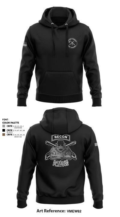 Savage Platoon, 2-7 CAV 41974847 Hoodie - 3