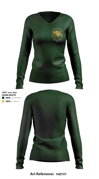 Women's Long Sleeve Vneck Shirt, Conway High School Football, Football, Teamtime, Team time, sublimation, custom sports apparel, team uniforms, spirit wear, spiritwear, sports uniforms, custom shirts, team store, custom team store, fundraiser sports, apparel fundraiser