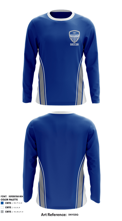 Hebron Soccer 98070510 Long Sleeve Performance Shirt - 1