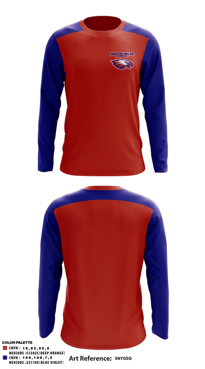 Canton-Galva Senior High School Baseball 19362065 Long Sleeve Performance Shirt - 1