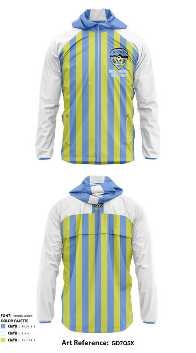 Bridger Valley Soccer Club 48923341 Windbreaker - 1