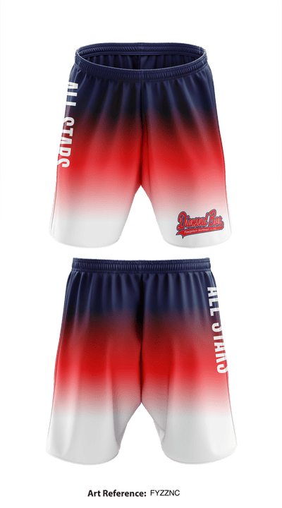 Diamond Bar Girls Softball 1743931 Athletic Shorts With Pockets - 1