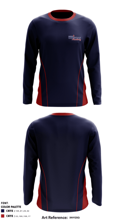 London Christian Academy 30666411 Long Sleeve Performance Shirt - 1