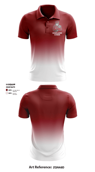 Short Sleeve Performance Polo, Highland High School Cheer, , Teamtime, Team time, sublimation, custom sports apparel, team uniforms, spirit wear, spiritwear, sports uniforms, custom shirts, team store, custom team store, fundraiser sports, apparel fundraiser