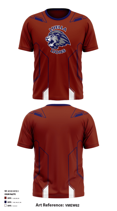 Luella Middle School Football 46435143 Short Sleeve Performance Shirt - 1