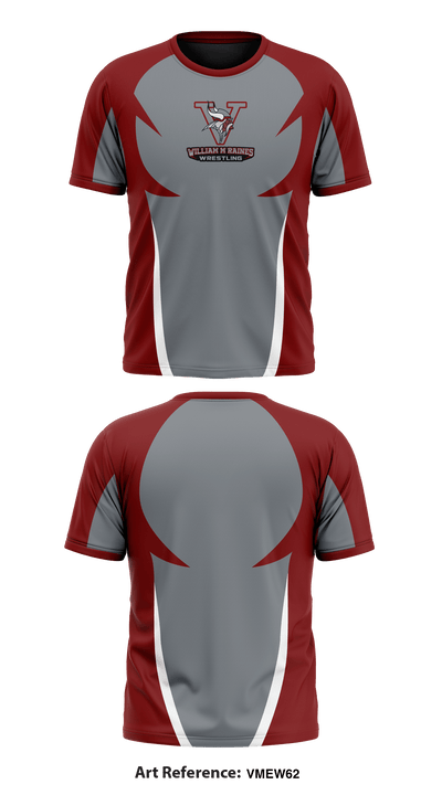 William M Raines Wrestling 47618796 Short Sleeve Performance Shirt - 1