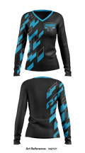 Seckinger High School 56924352 Women's Long Sleeve V-neck Shirt - 1