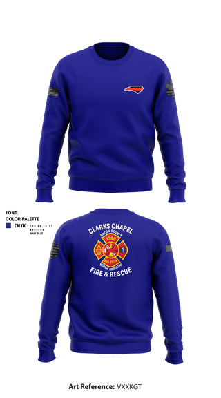 Crew Neck Sweatshirt, Clarks Chapel Fire & Rescue, Fire Department, Teamtime, Team time, sublimation, custom sports apparel, team uniforms, spirit wear, spiritwear, sports uniforms, custom shirts, team store, custom team store, fundraiser sports, apparel fundraiser